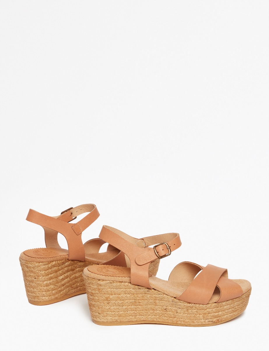 Grace Leather Espadrille - Tan | Penelope Chilvers