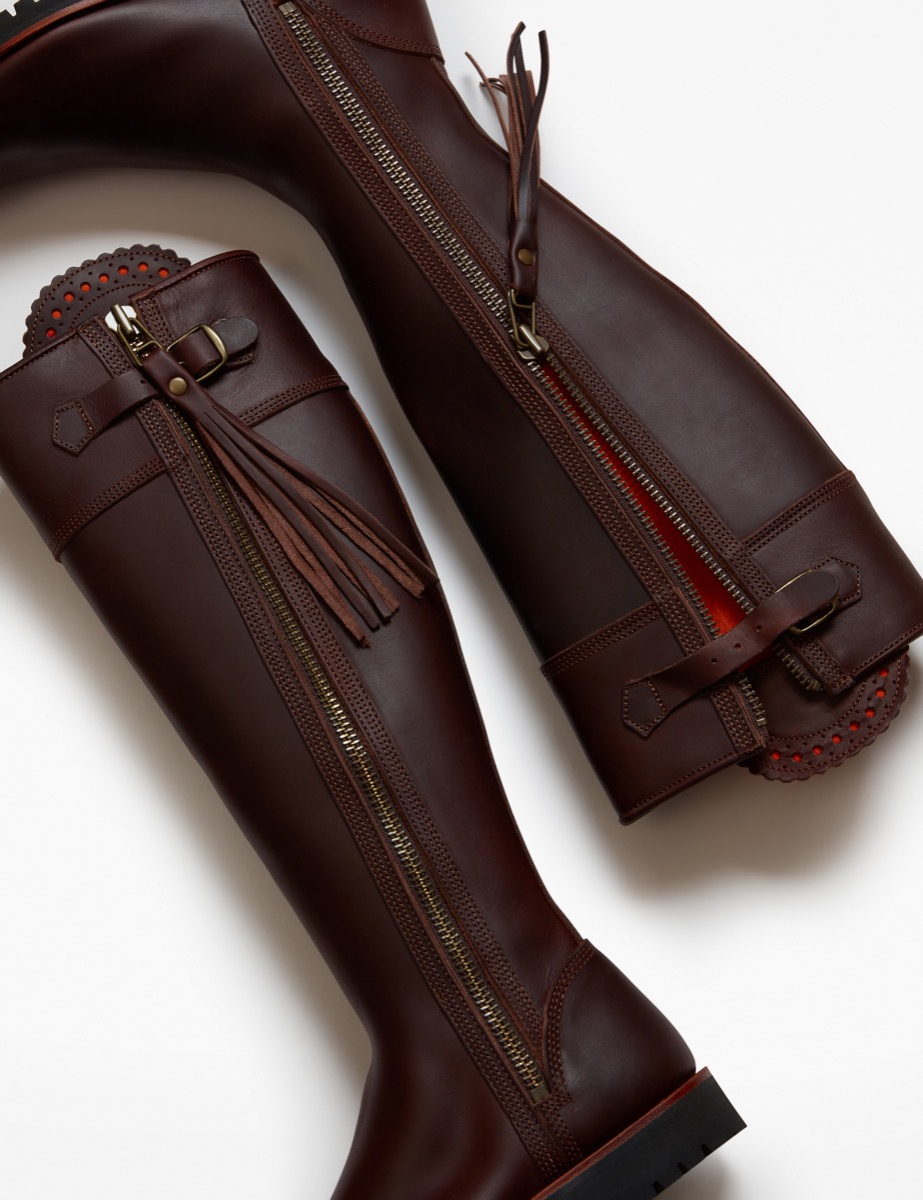 long suede boots with tassels